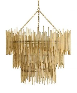 Arteriors Home Prescott Three Tiered Chandelier Gold Leaf