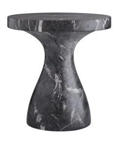 Arteriors Home Serafina Large Accent Table Faux Black Marble