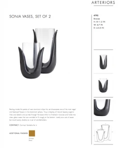 Arteriors Home Sonia Vases Set Bronze New Arrivals 19 Arteriors Home Sonia Vases Set Bronze New Arrivals
