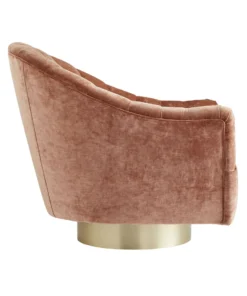 Arteriors Home New Arrivals Springsteen Chair Dusty Rose Velvet Swivel