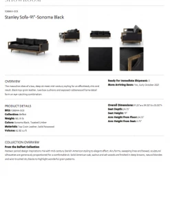 Four Hands New Arrivals Stanley Sofa Sonoma Black 23 Four Hands New Arrivals Stanley Sofa Sonoma Black