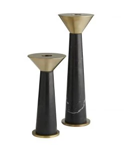 Arteriors Home New Arrivals Tenbrooke Candleholders Black Set Of Two