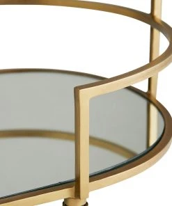 Arteriors Home Trainor Bar Cart Antique Brass 4 Arteriors Home Trainor Bar Cart Antique Brass