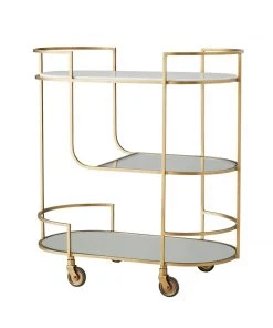 Arteriors Home Trainor Bar Cart Antique Brass