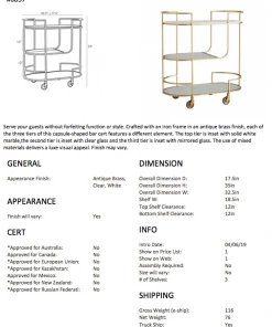 Arteriors Home Trainor Bar Cart Antique Brass 8 Arteriors Home Trainor Bar Cart Antique Brass