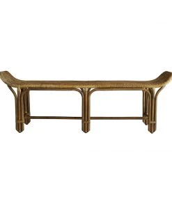 Arteriors Home Tucker Bench Tobacco Rattan New Arrivals