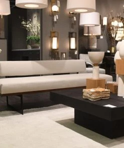 Arteriors Home Tuck Bench Bone Linen New Arrivals