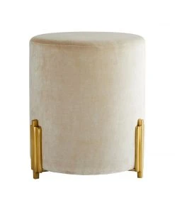 Arteriors Home Warby Ottoman Sterling Velvet