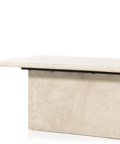 Four Hands New Arrivals Arum Coffee Table Cream Marble