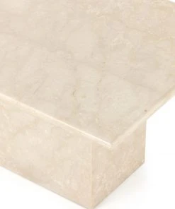 Four Hands New Arrivals Arum Coffee Table Cream Marble