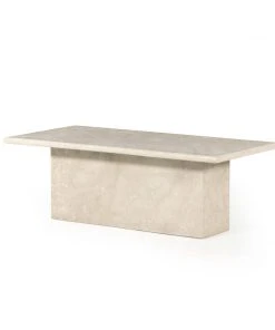 Four Hands New Arrivals Arum Coffee Table Cream Marble