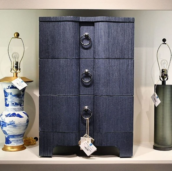 Bungalow 5 Bardot 3 Drawer Side Table Navy Blue New Arrivals 4 Bungalow 5 Bardot 3 Drawer Side Table Navy Blue New Arrivals