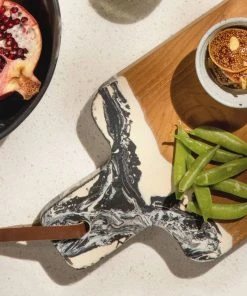 Blue Pheasant Austin Black Swirl Serving Board Large