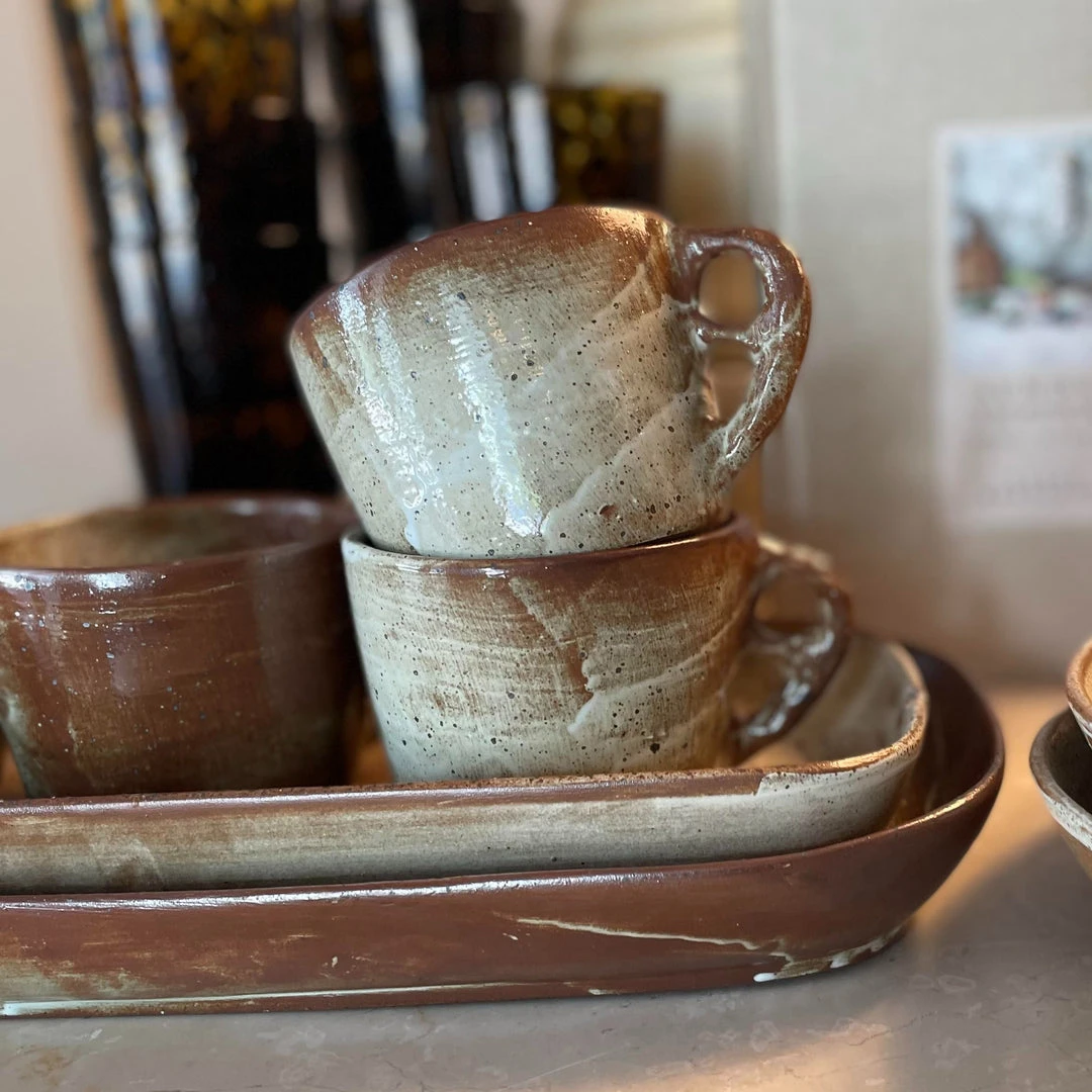 Blue Pheasant New Arrivals Dexter Lava Clay Mug Set Of 4 4 Blue Pheasant New Arrivals Dexter Lava Clay Mug Set Of 4