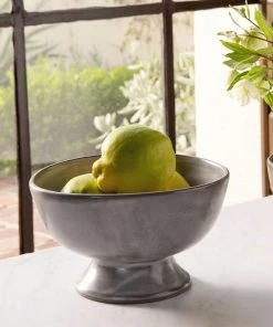 Blue Pheasant New Arrivals Wilson Large Cement Glaze Footed Serving Bowl Set Of 2 8 Blue Pheasant New Arrivals Wilson Large Cement Glaze Footed Serving Bowl Set Of 2