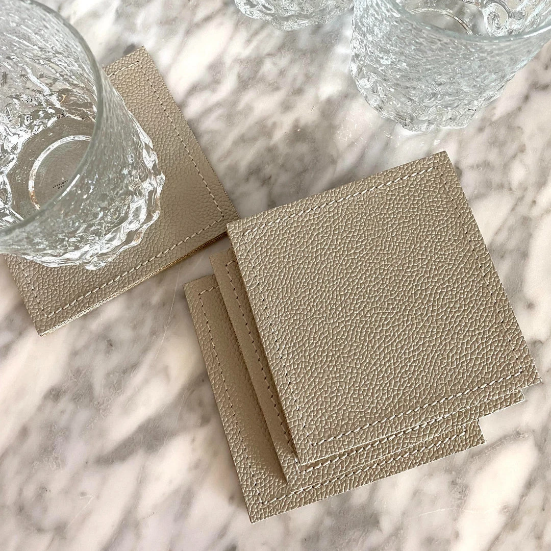 Blue Pheasant Evan Coaster Set Light Gray 7 Blue Pheasant Evan Coaster Set Light Gray