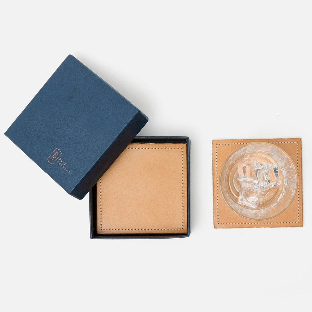 Blue Pheasant Evan Coaster Set Camel New Arrivals 3 Blue Pheasant Evan Coaster Set Camel New Arrivals