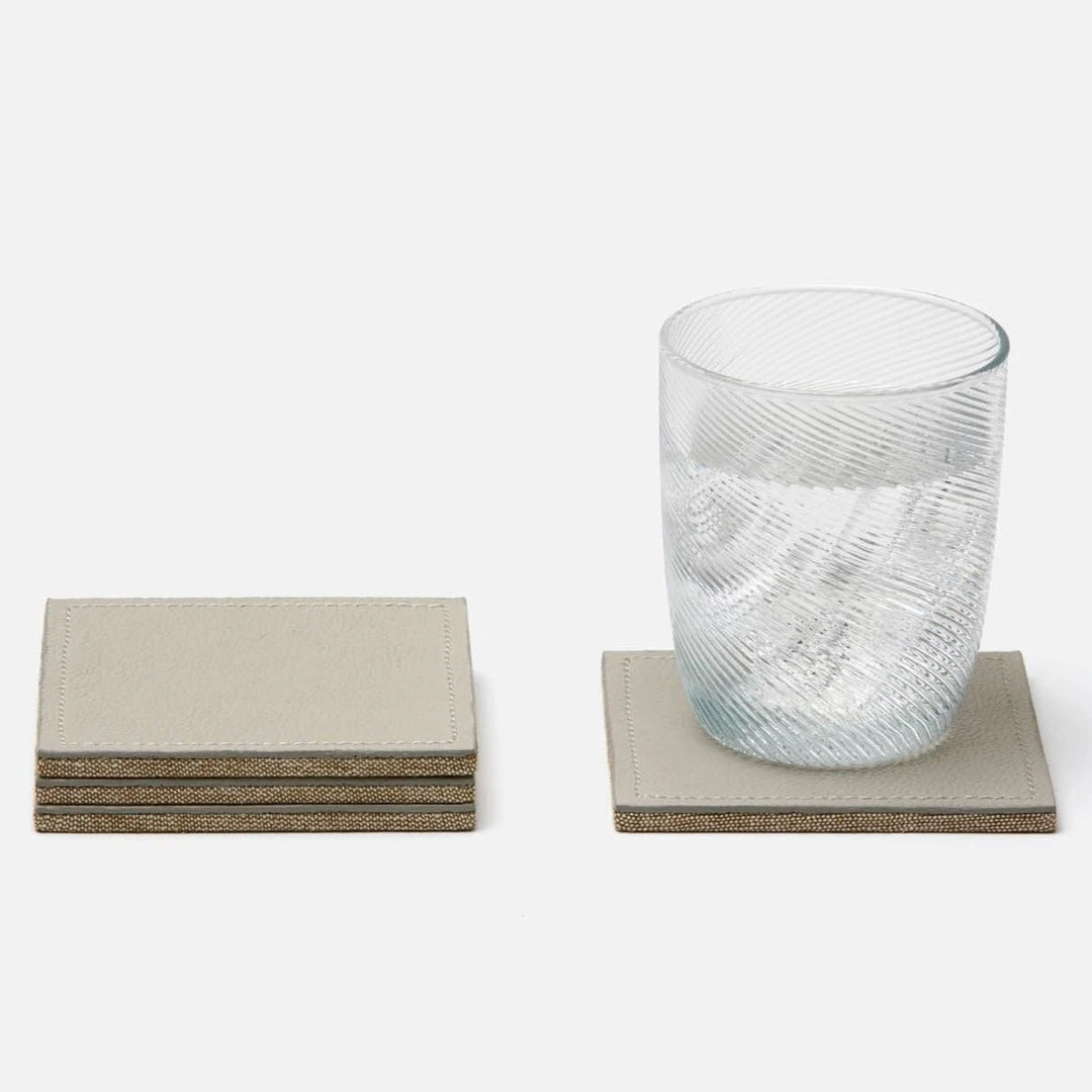 Blue Pheasant Evan Coaster Set Light Gray 5 Blue Pheasant Evan Coaster Set Light Gray