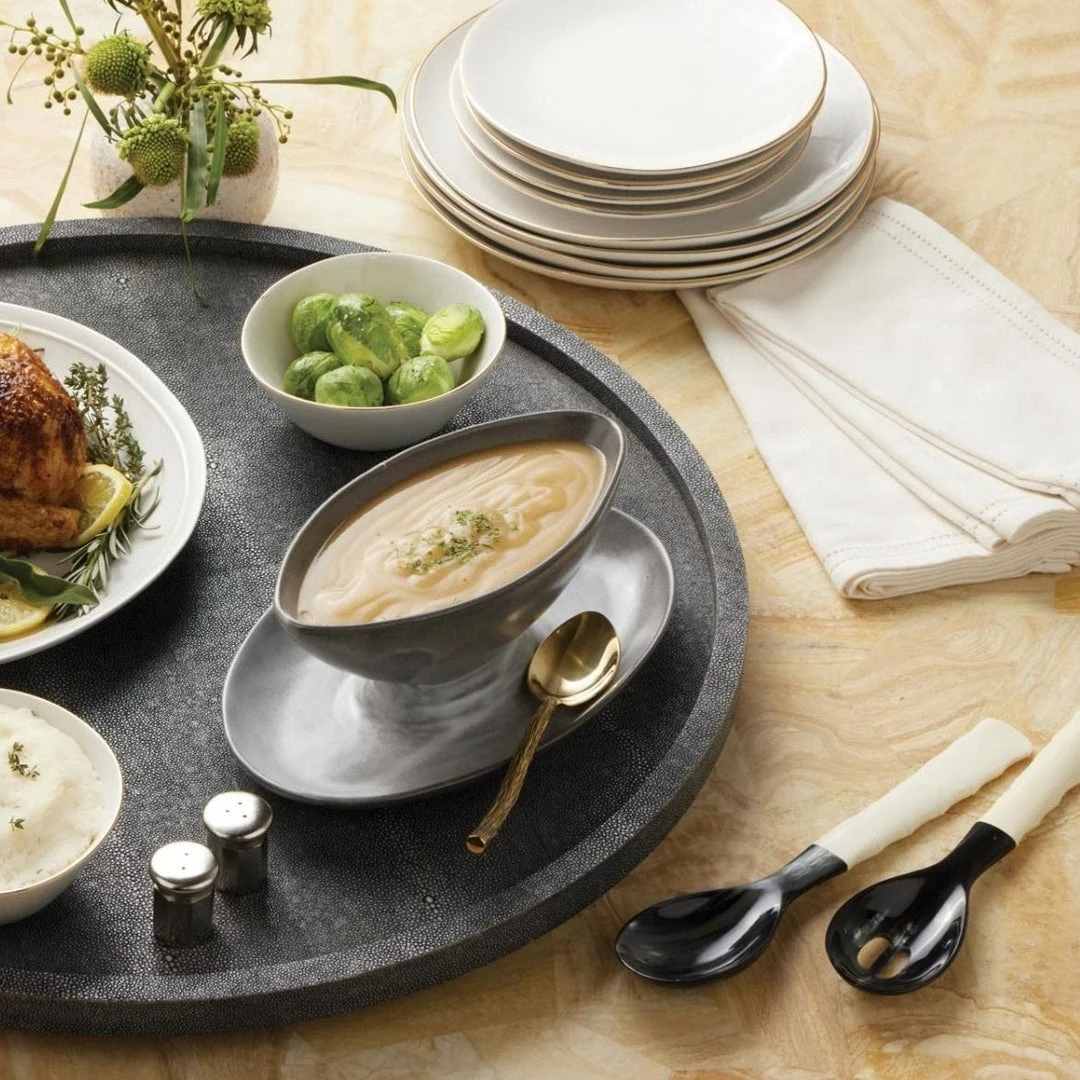 Blue Pheasant Halette Mixed Black Serving Set 4 Blue Pheasant Halette Mixed Black Serving Set