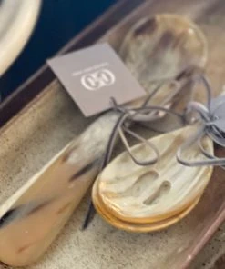 Blue Pheasant Halette Natural Serving Set