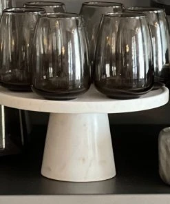 Blue Pheasant Samantha White Marble Cake Stand 9 Blue Pheasant Samantha White Marble Cake Stand