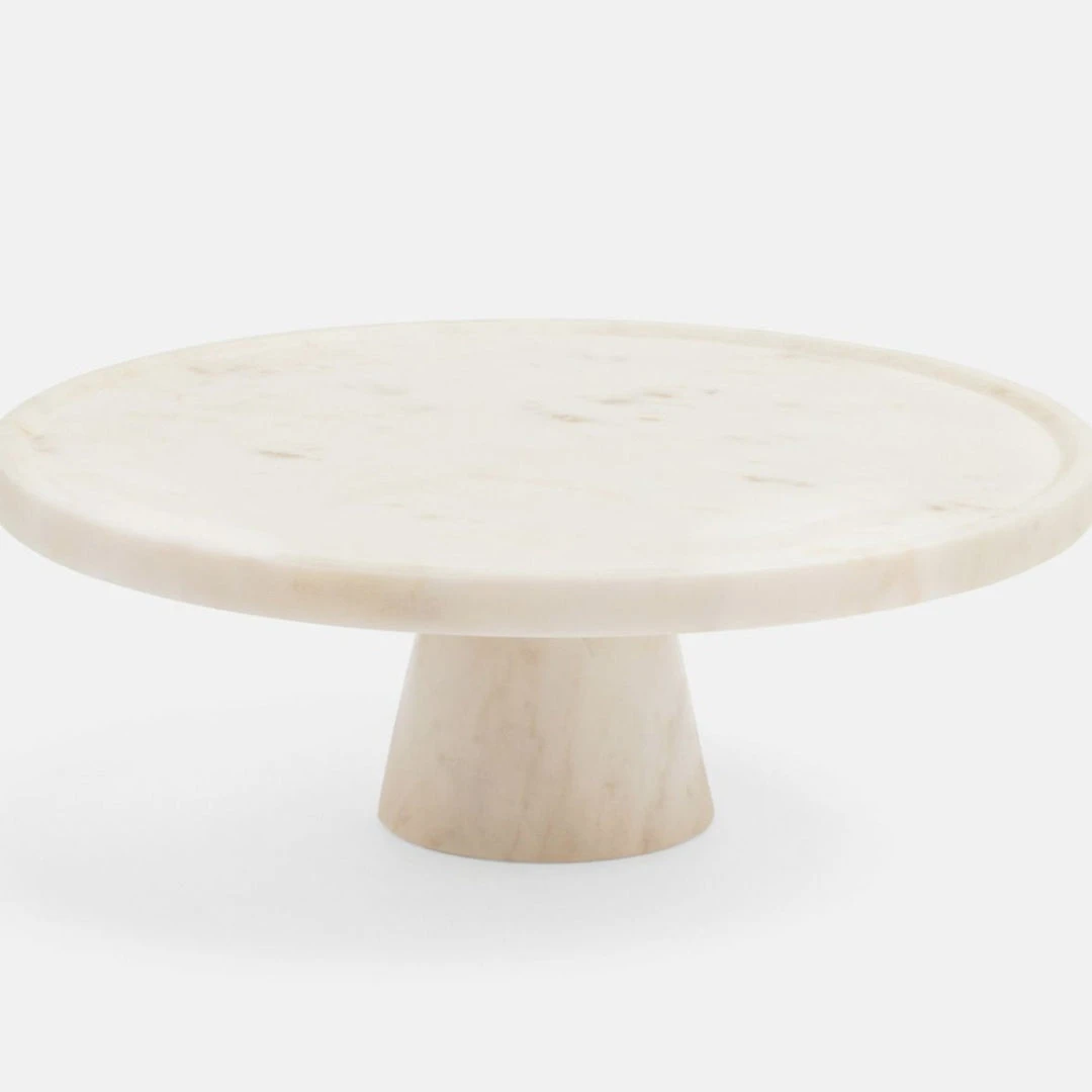 Blue Pheasant Samantha White Marble Cake Stand 3 Blue Pheasant Samantha White Marble Cake Stand
