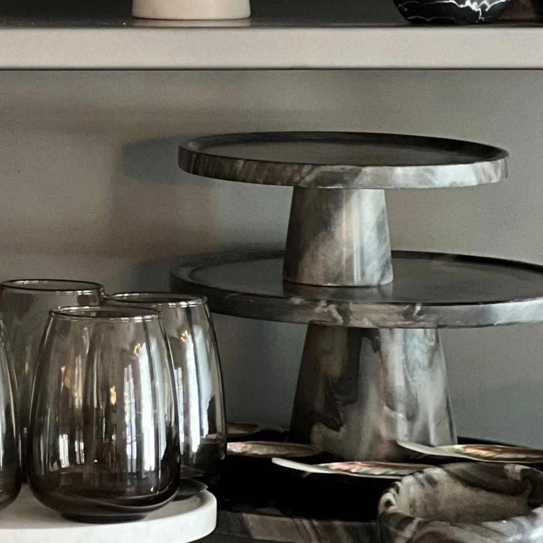 Blue Pheasant Samantha Gray Marble Cake Stand New Arrivals 4 Blue Pheasant Samantha Gray Marble Cake Stand New Arrivals