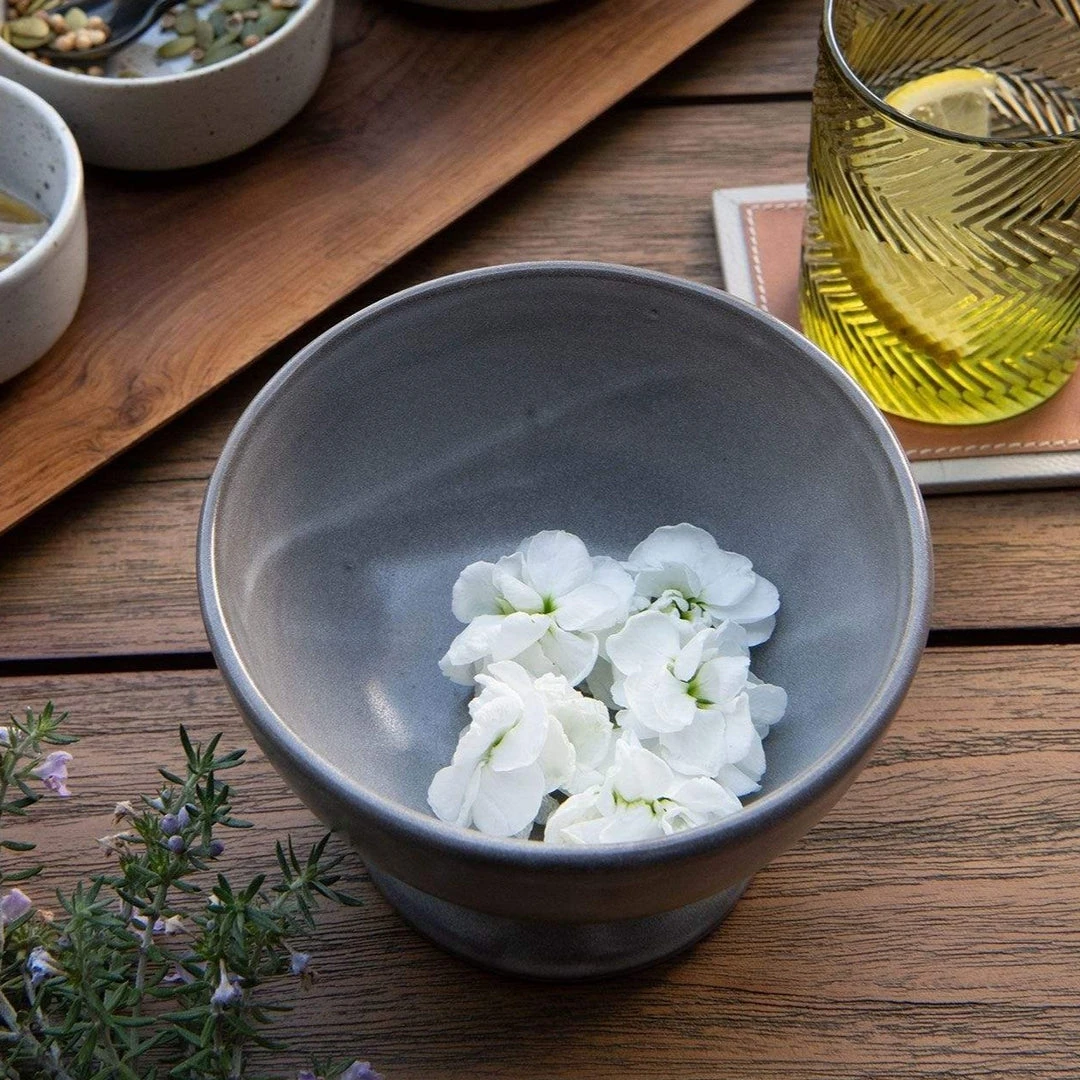 Blue Pheasant New Arrivals Wilson Large Cement Glaze Footed Serving Bowl Set Of 2 6 Blue Pheasant New Arrivals Wilson Large Cement Glaze Footed Serving Bowl Set Of 2