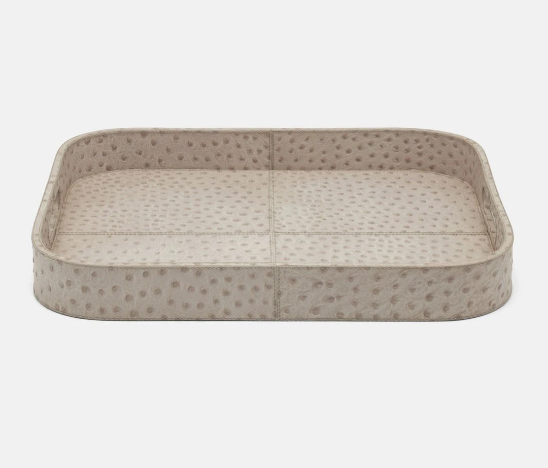 Blue Pheasant Witney Tray Light Gray Ostrich New Arrivals 3 Blue Pheasant Witney Tray Light Gray Ostrich New Arrivals