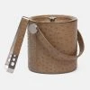 Blue Pheasant Witney Ice Bucket And Tongs Oat Brown Ostrich New Arrivals 2 Blue Pheasant Witney Ice Bucket And Tongs Oat Brown Ostrich New Arrivals