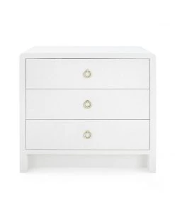 Bungalow 5 New Arrivals Bryant 3 Drawer Side Table White
