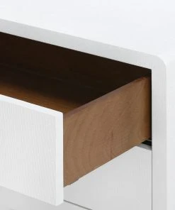 Bungalow 5 New Arrivals Bryant 3 Drawer Side Table White