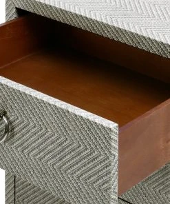 Bungalow 5 Brittany 3 Drawer Side Table Gray Tweed 21 Bungalow 5 Brittany 3 Drawer Side Table Gray Tweed