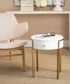 Bungalow 5 New Arrivals Bodrum Side Table White