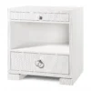 Bungalow 5 New Arrivals Frances 2 Drawer Side Table White 1 Bungalow 5 New Arrivals Frances 2 Drawer Side Table White