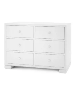 Bungalow 5 Frances Extra Large 6 Drawer Chest White