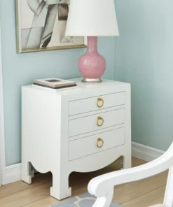 Bungalow 5 Jacqui 3 Drawer Side Table White New Arrivals 20 Bungalow 5 Jacqui 3 Drawer Side Table White New Arrivals