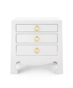 Bungalow 5 Jacqui 3 Drawer Side Table White New Arrivals 18 Bungalow 5 Jacqui 3 Drawer Side Table White New Arrivals