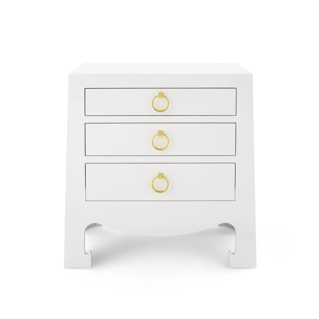 Bungalow 5 Jacqui 3 Drawer Side Table White New Arrivals 5 Bungalow 5 Jacqui 3 Drawer Side Table White New Arrivals