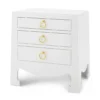 Bungalow 5 Jacqui 3 Drawer Side Table White New Arrivals 1 Bungalow 5 Jacqui 3 Drawer Side Table White New Arrivals
