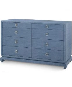 Bungalow 5 New Arrivals Ming Extra Large 8 Drawer Dresser Navy