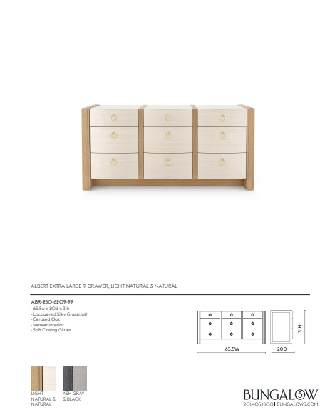 Bungalow 5 Albert Extra Large 9 Drawer Natural New Arrivals Bungalow 5 Albert Extra Large 9 Drawer Natural New Arrivals