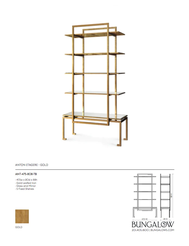 Bungalow 5 New Arrivals Anton Etagere Gold 7 Bungalow 5 New Arrivals Anton Etagere Gold