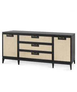 Bungalow 5 Astor 3 Drawer And 2 Door Cabinet Black