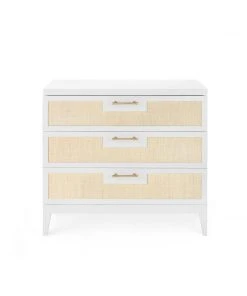 Bungalow 5 New Arrivals Astor 3 Drawer Side Table White