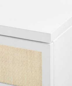 Bungalow 5 New Arrivals Astor 3 Drawer Side Table White