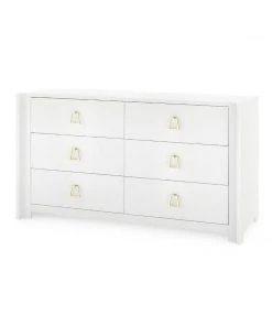 Bungalow 5 New Arrivals Audrey Extra Large 6 Drawer Dresser White