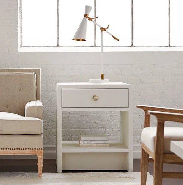 Bungalow 5 Benjamin 1 Drawer Side Table White New Arrivals 5 Bungalow 5 Benjamin 1 Drawer Side Table White New Arrivals