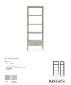 Bungalow 5 Bertram Etagere Grey Cerused Oak New Arrivals 13 Bungalow 5 Bertram Etagere Grey Cerused Oak New Arrivals