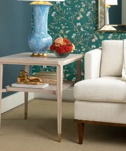 Bungalow 5 New Arrivals Bertram Side Table Bleached Cerused Oak